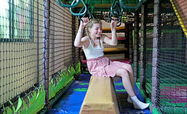 Young girl in a soft play area